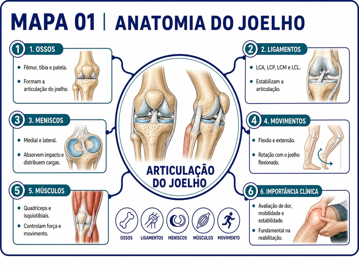 MAPA 01 — Anatomia do Joelho