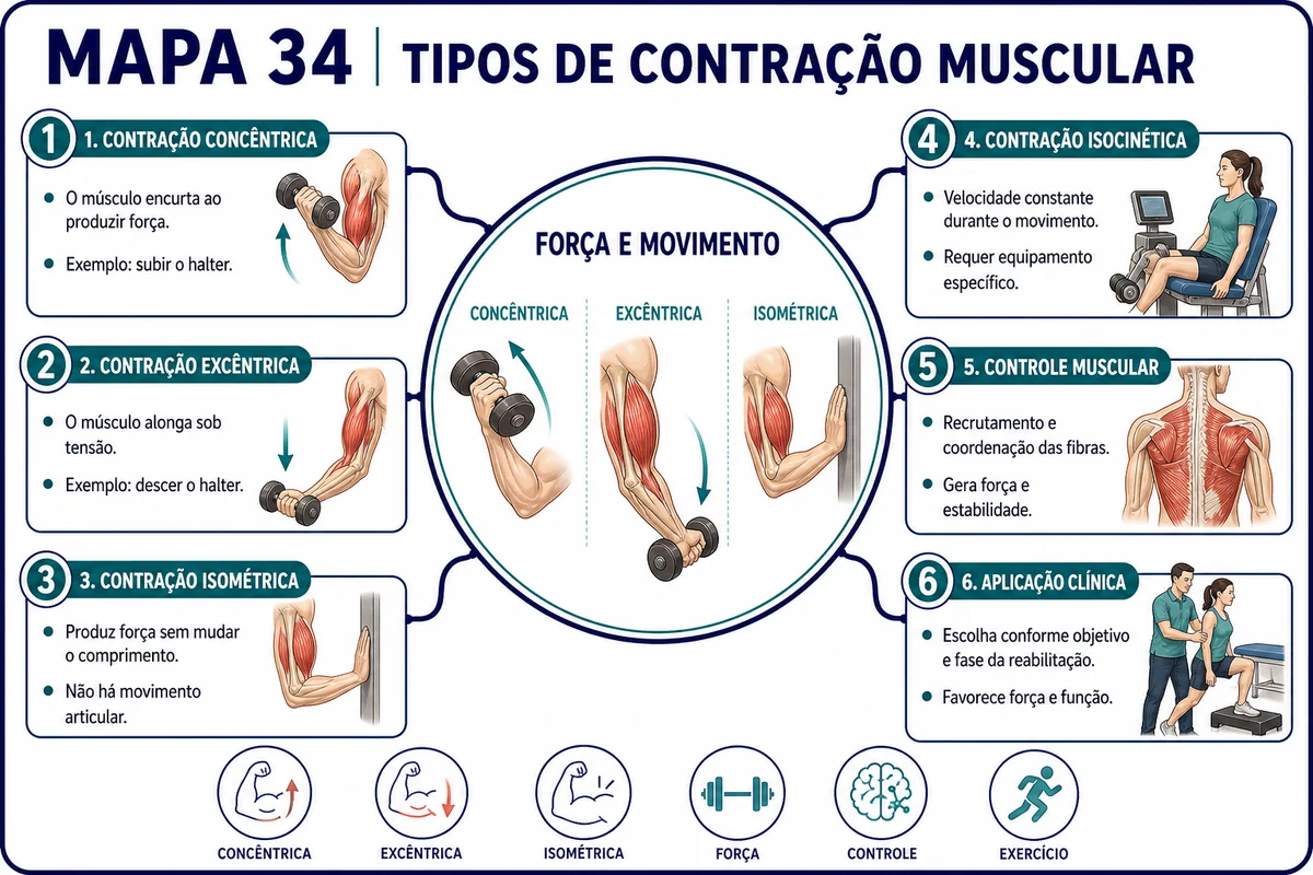 MAPA 34 — Tipos de Contração Muscular